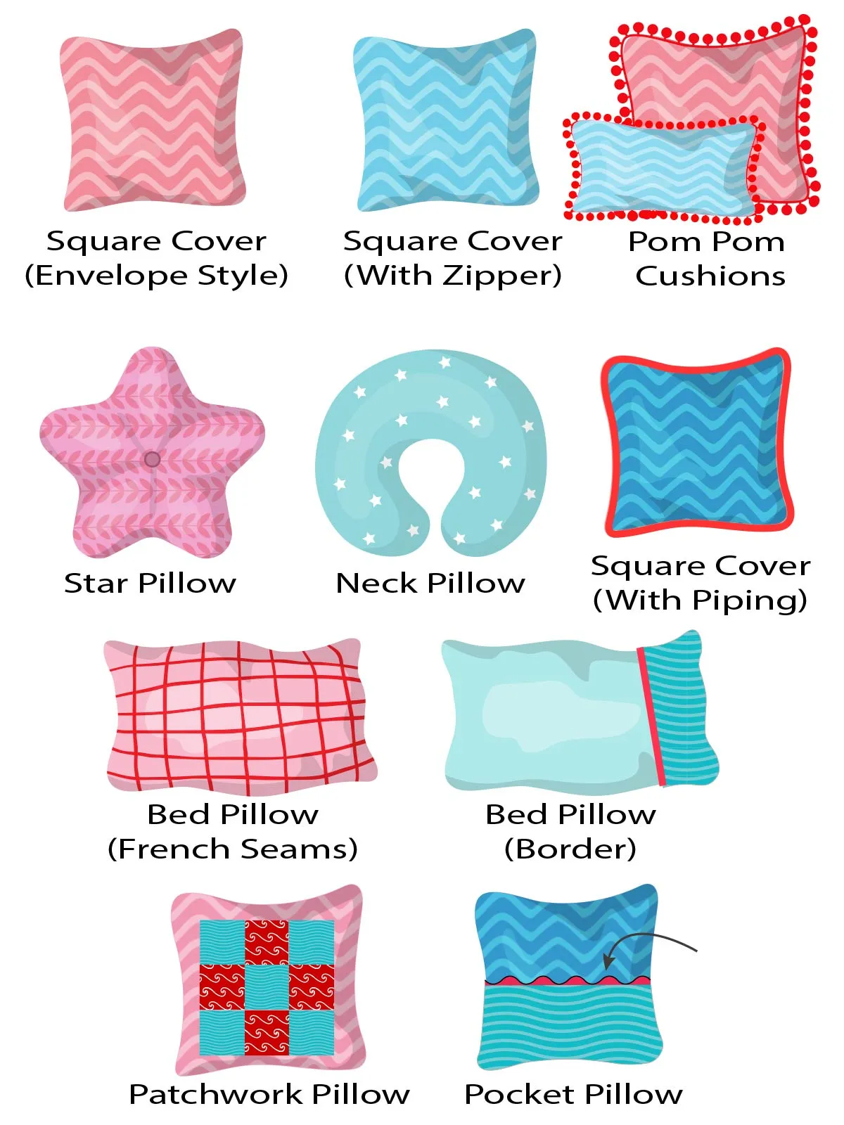 10 Pillow Sewing Patterns