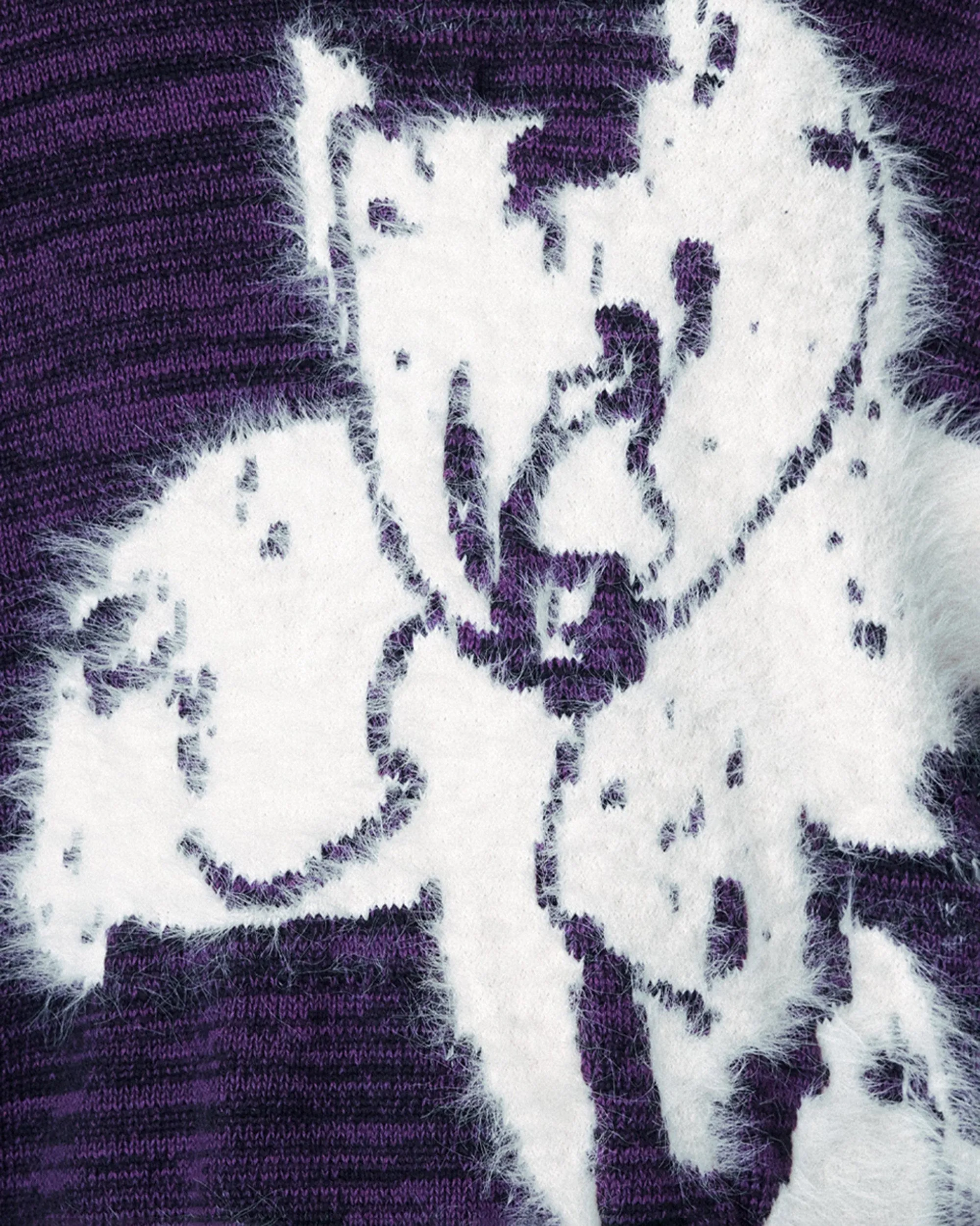 Abstract Print Purple Sweater