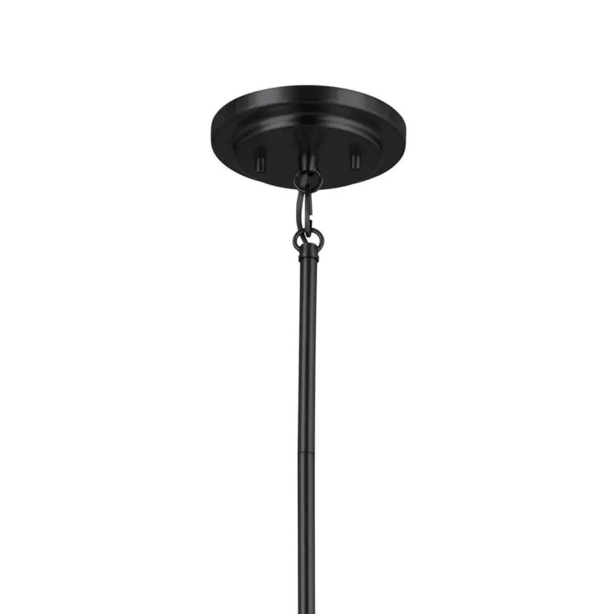 Ali 20" 4-Light Chandelier with Fabric Drum Shade, Black Finish
