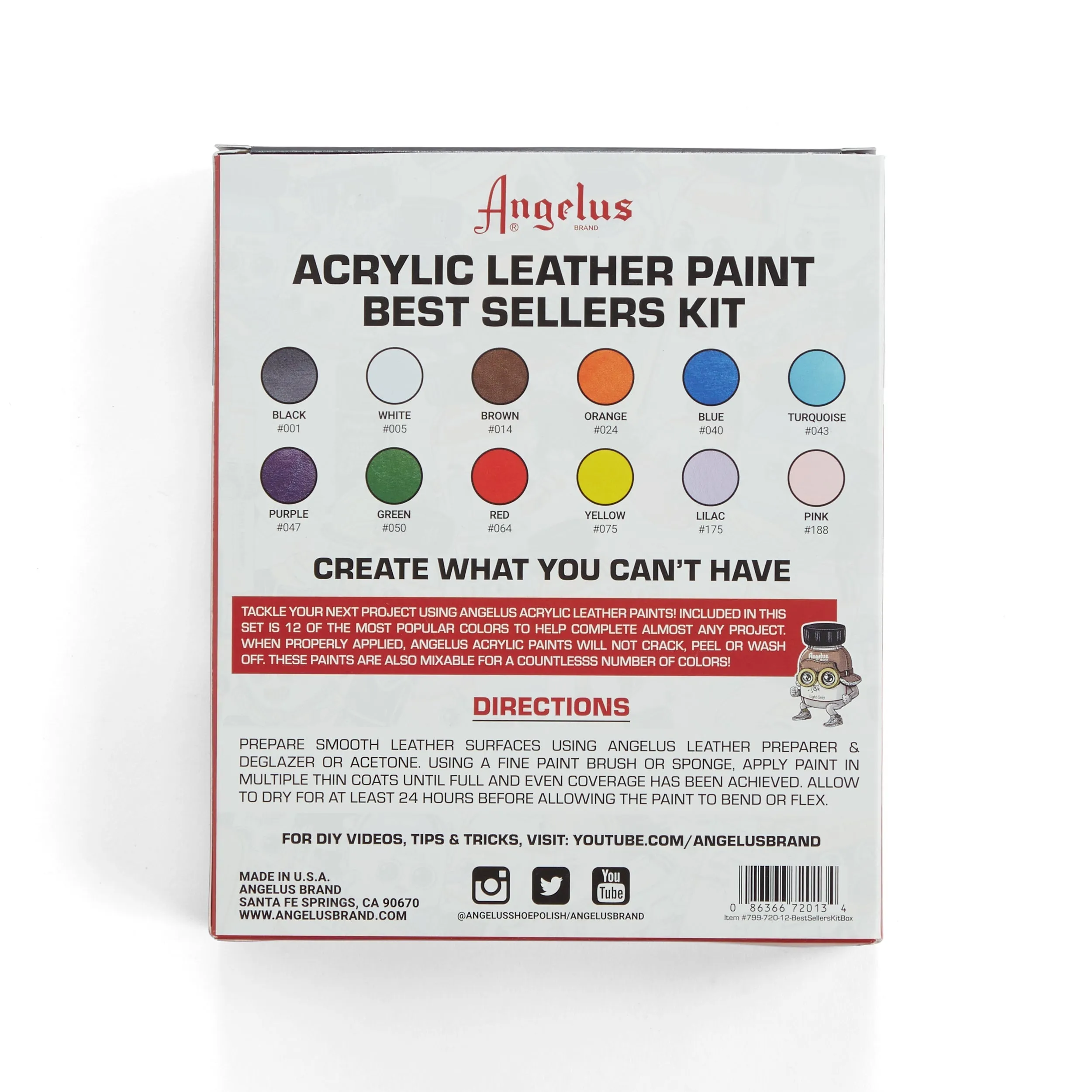 Angelus Best Sellers Leather Paint Set