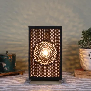 Anura Etched Floral Table Lamp