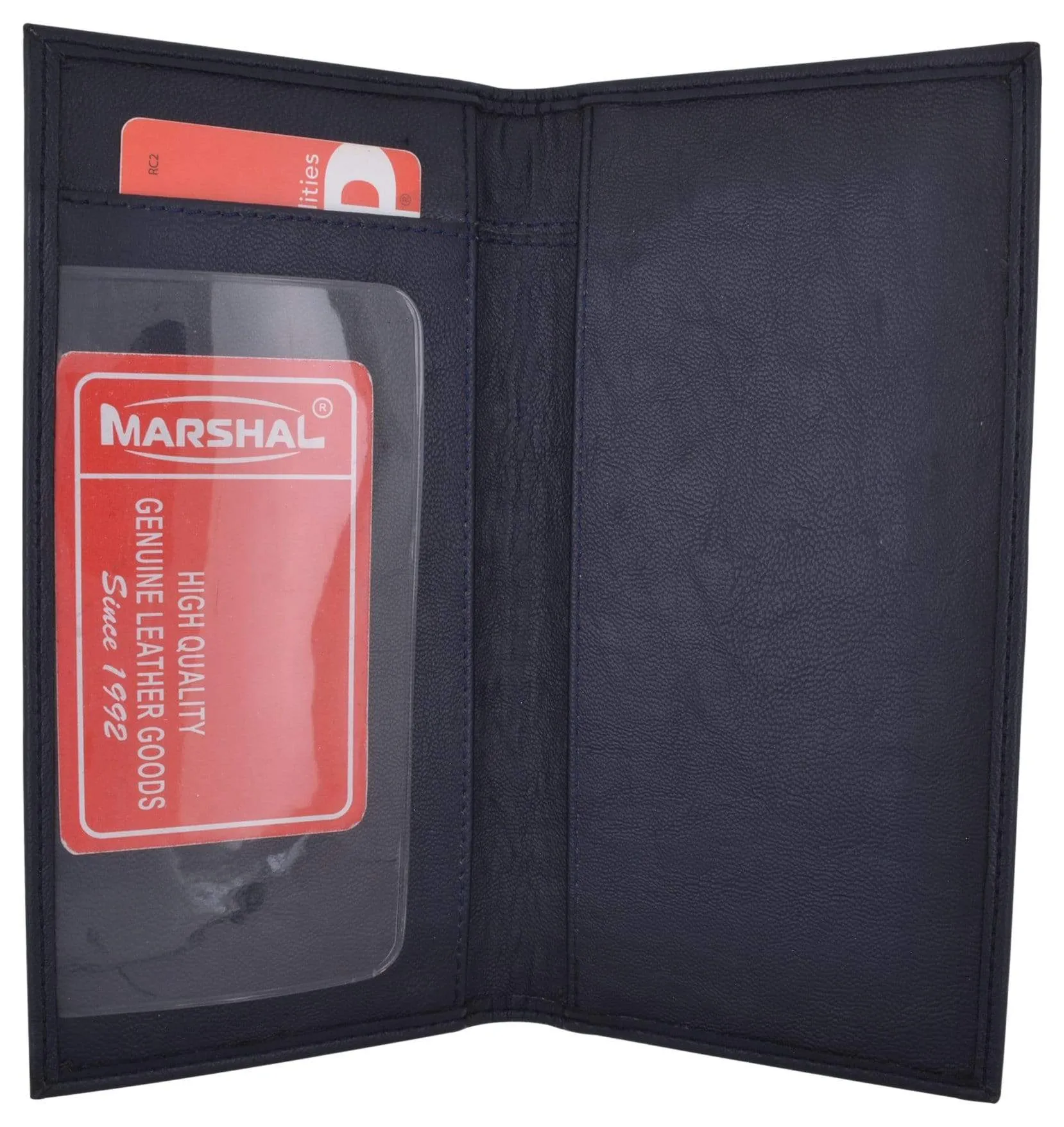 Basic PU Leather Blue Checkbook Covers