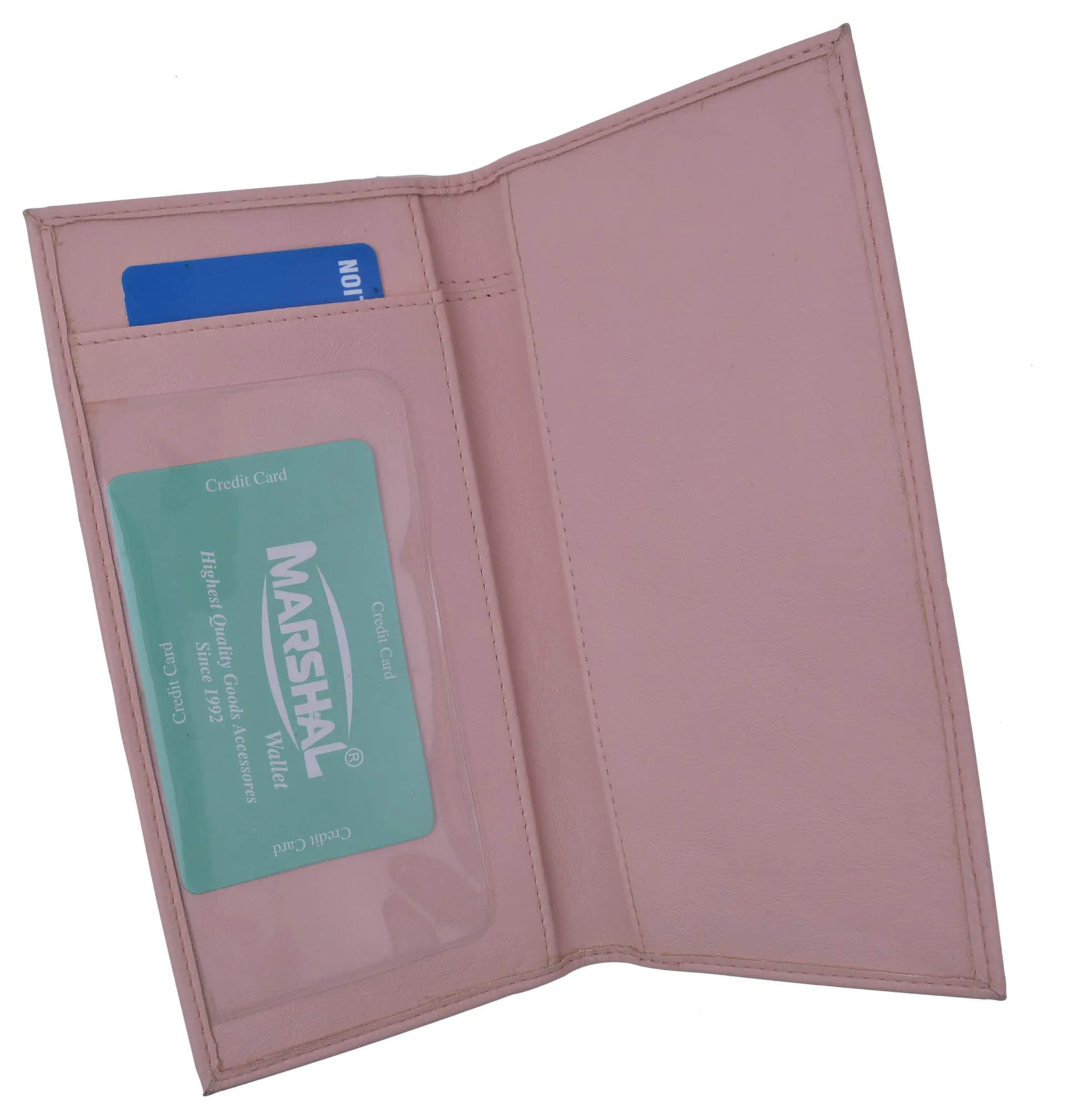 Basic PU Leather Checkbook Covers Light Pink
