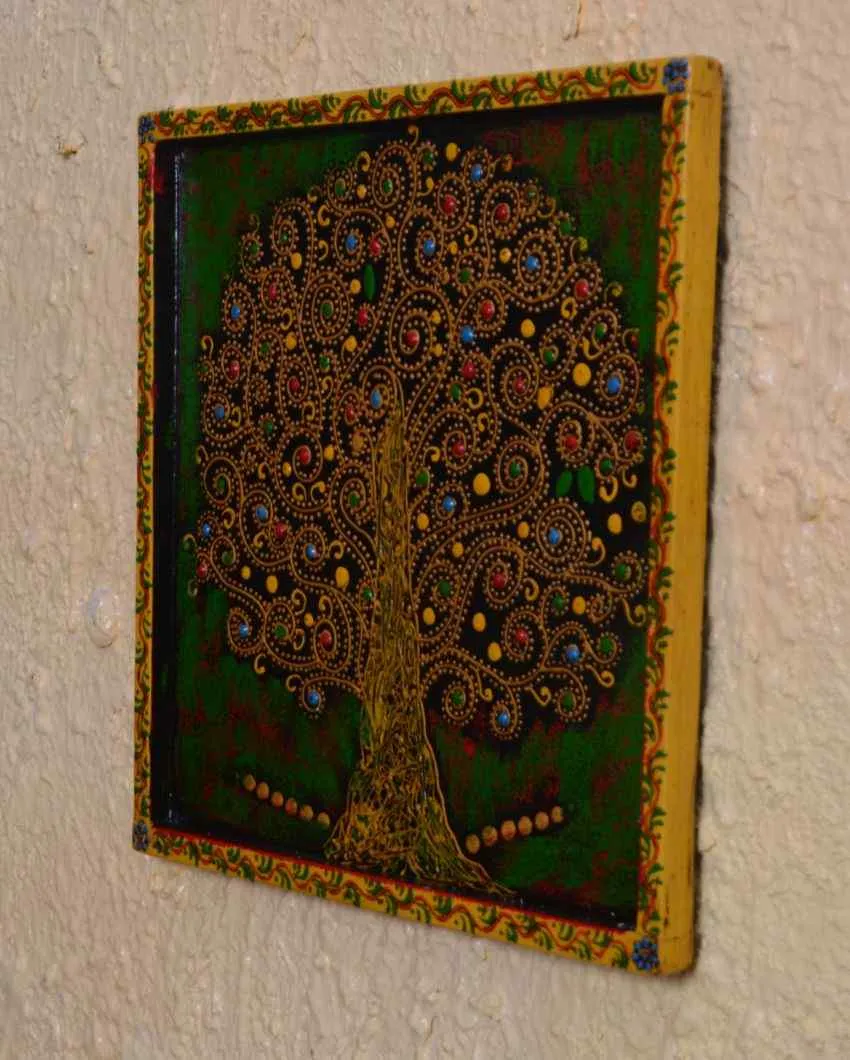 Big Tree Art Hand Painted Square Wall Decorative