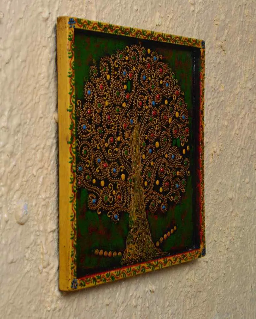 Big Tree Art Hand Painted Square Wall Decorative
