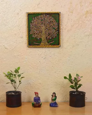 Big Tree Art Hand Painted Square Wall Decorative