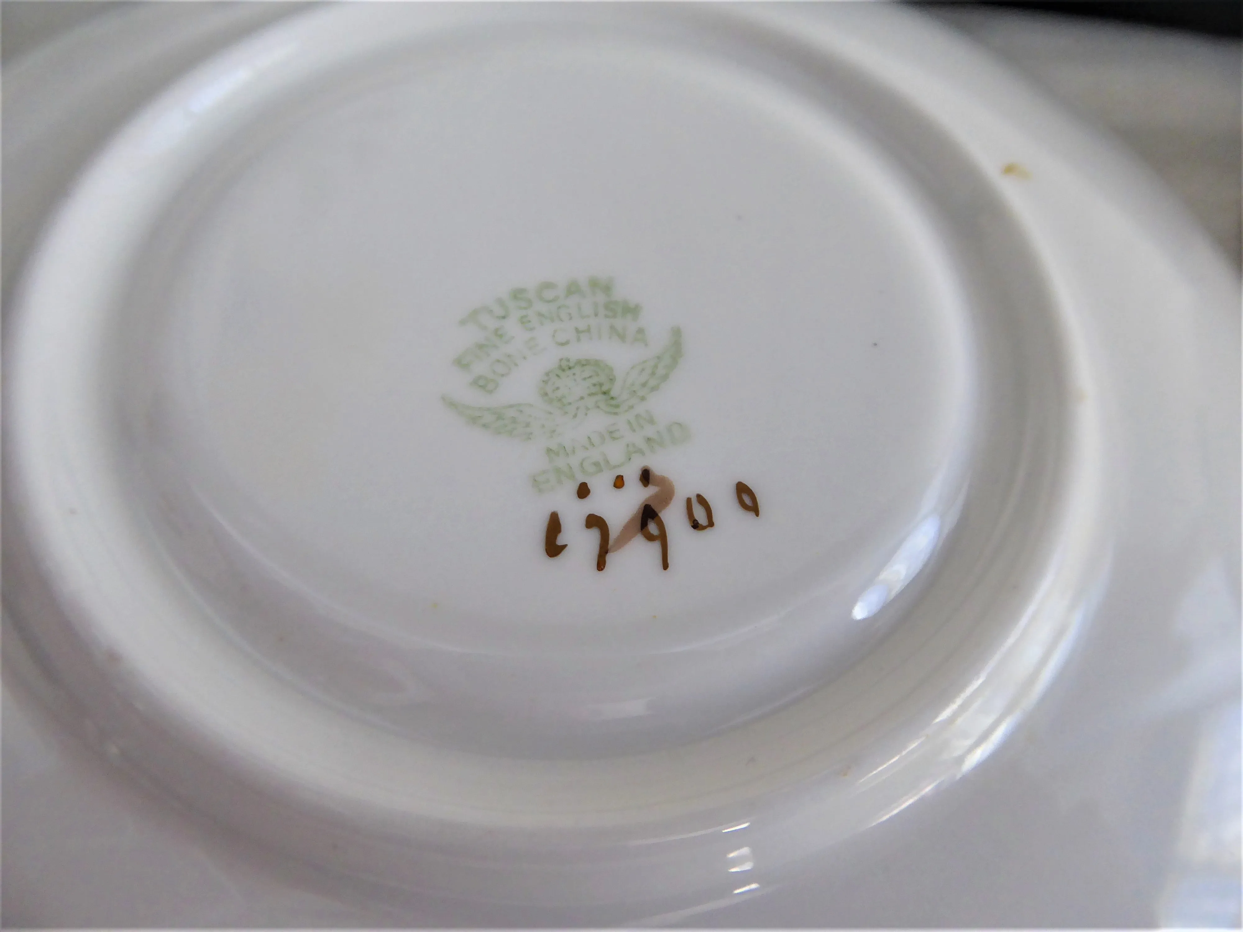 Cheery Yellow Floral Cup And Saucer Tuscan Enamel Accents On Transfer 1920s Bone China