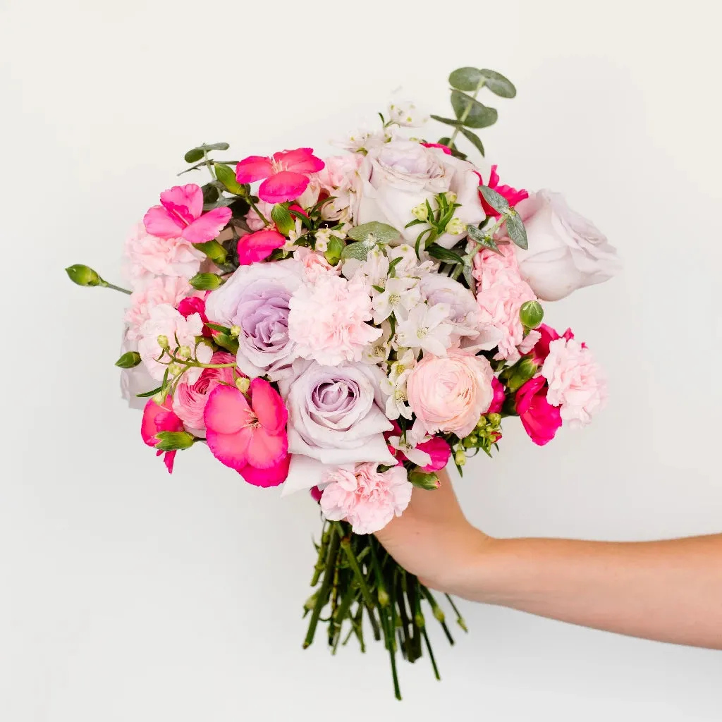 Dreamy Pink Garden Flower Centerpiece