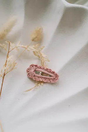 Dusty Pink Crochet Clip
