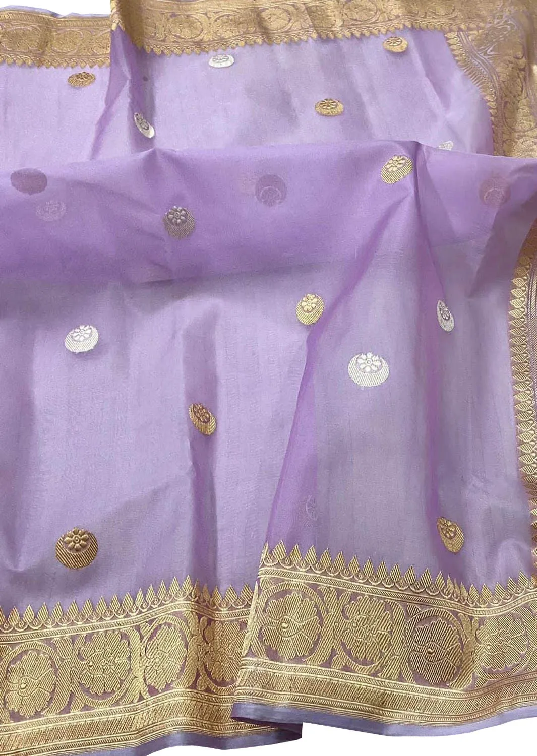 Elegant Purple Banarasi Organza Dupatta