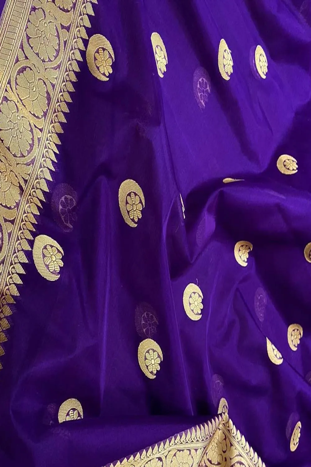 Exquisite Purple Banarasi Handloom Dupatta