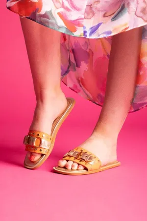 Florence Slide Orange/Gold