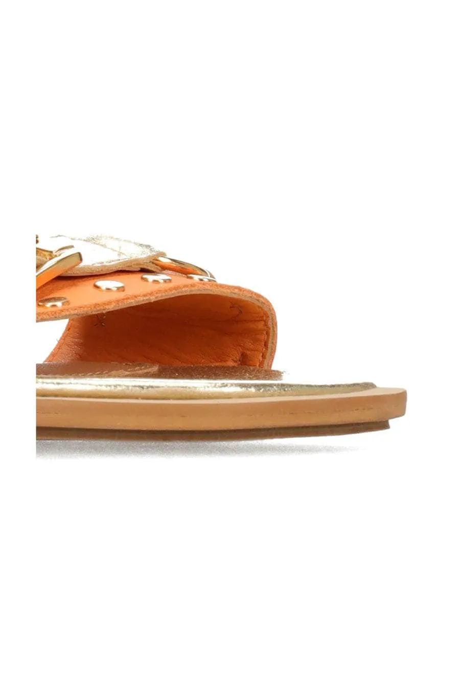 Florence Slide Orange/Gold