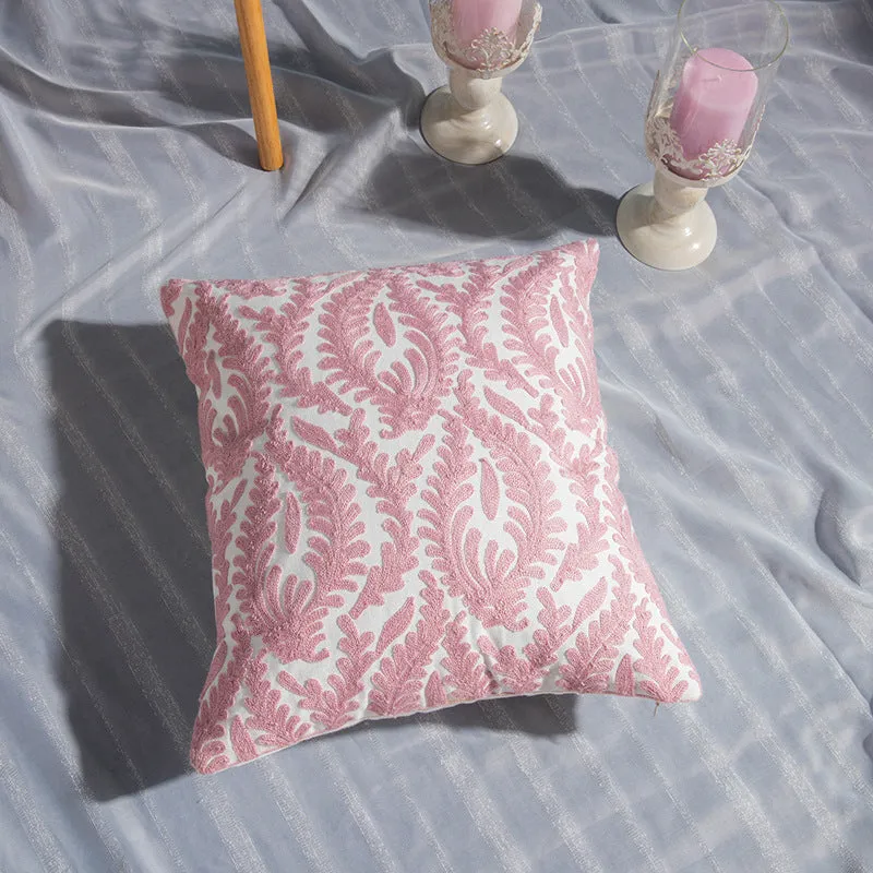 Geometric Embroidered Cotton Cover