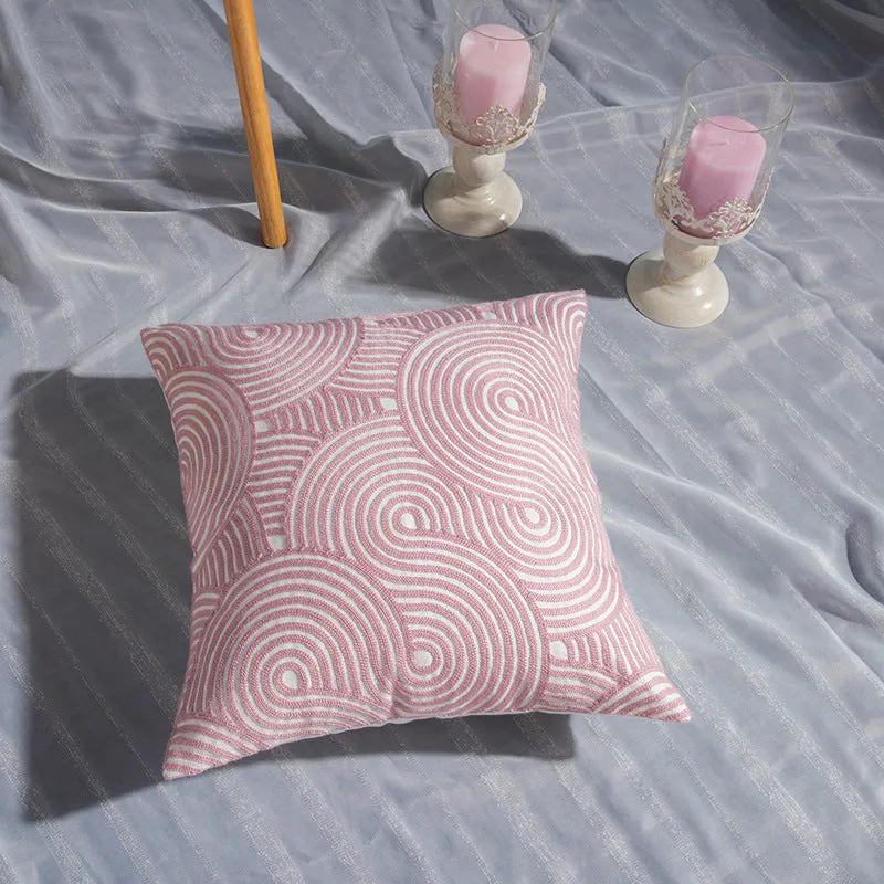 Geometric Embroidered Cotton Cover