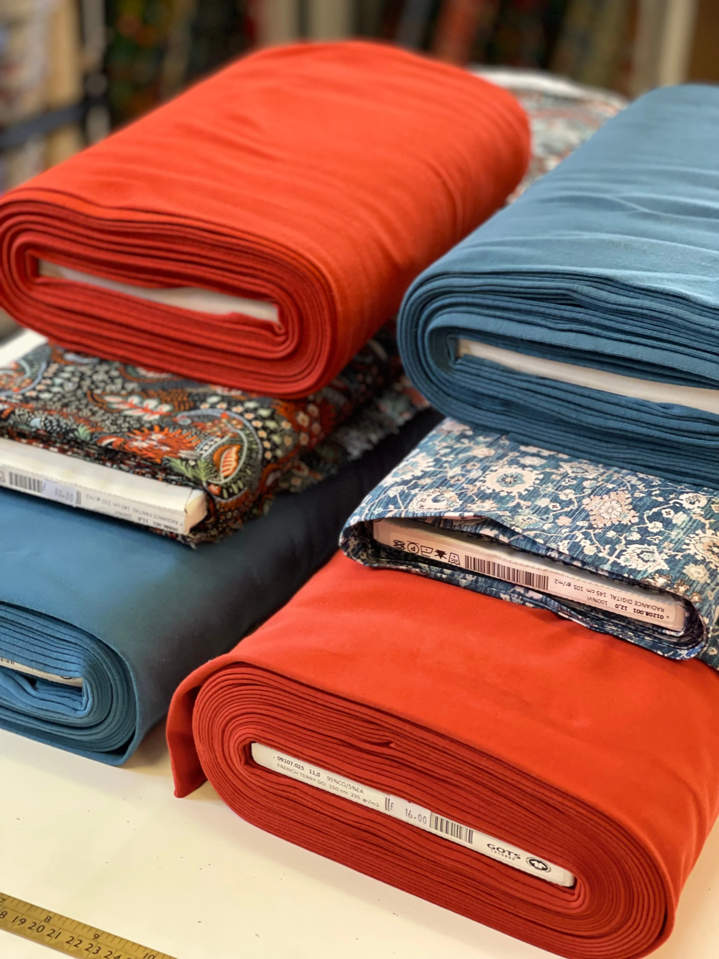 GOTS Organic French Terry in Burnt Orange