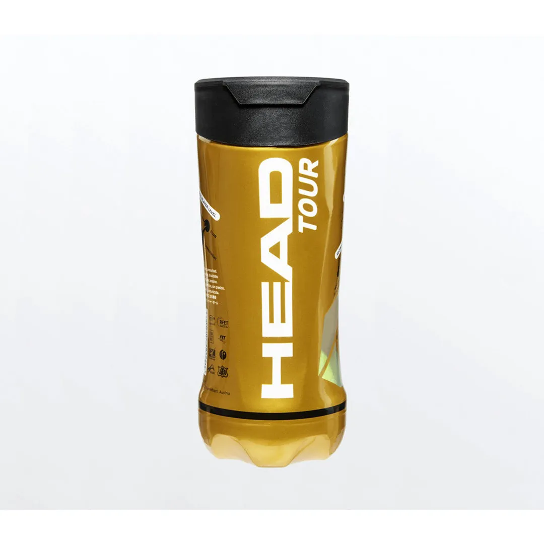 Head Tour 3 Tennis Balls - Cans of 3 balls