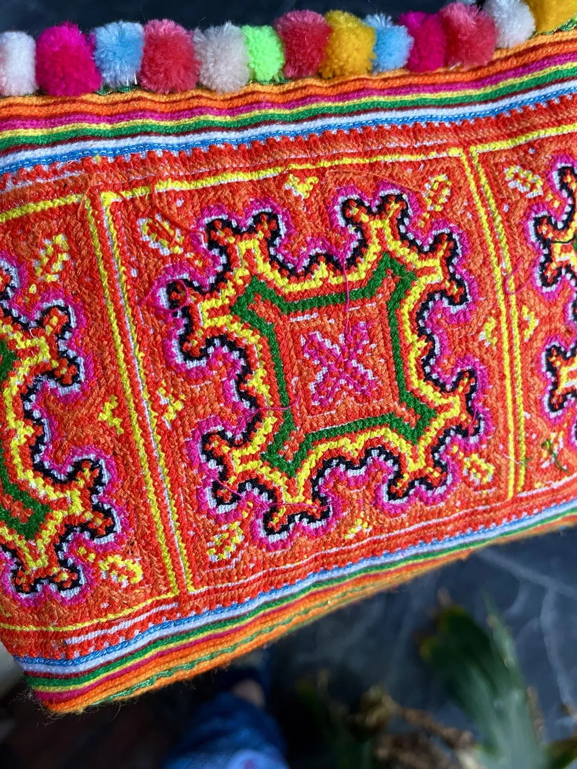 Hmong Pom Pom Handbag