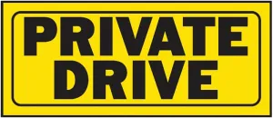 Hy-Ko 23007 Fence Sign, Rectangular, PRIVATE DRIVE, Black Legend, Yellow Background, Plastic :EA: QUANTITY: 5