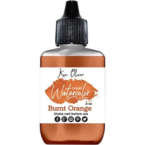 Ken Oliver Liquid Watercolour .5fl oz - Burnt Orange*
