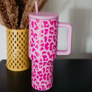 Light Pink Leopard Wholesale 38 Oz Tumbler Cup