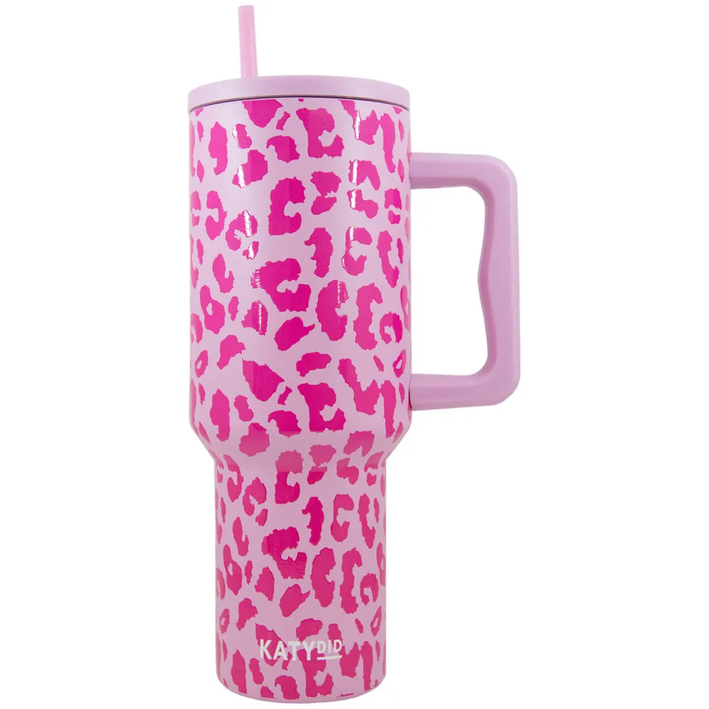 Light Pink Leopard Wholesale 38 Oz Tumbler Cup