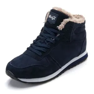 Men's Chic Lace-Up Winter Boots with Plush Fur Lining