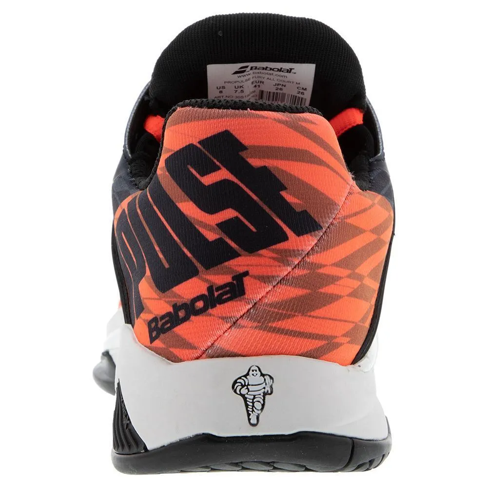 Men's Propulse Fury Black and Fluo Strike All Court Tennis Shoes
