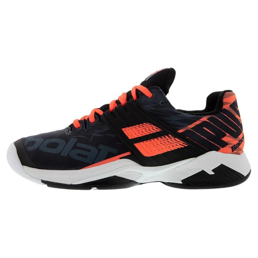 Men's Propulse Fury Black and Fluo Strike All Court Tennis Shoes