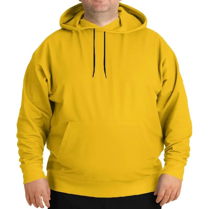Mustard Yellow Hoodie | Unisex | with PLUS sizes | Bright Pure Orange Yellow | C0M25Y100K0