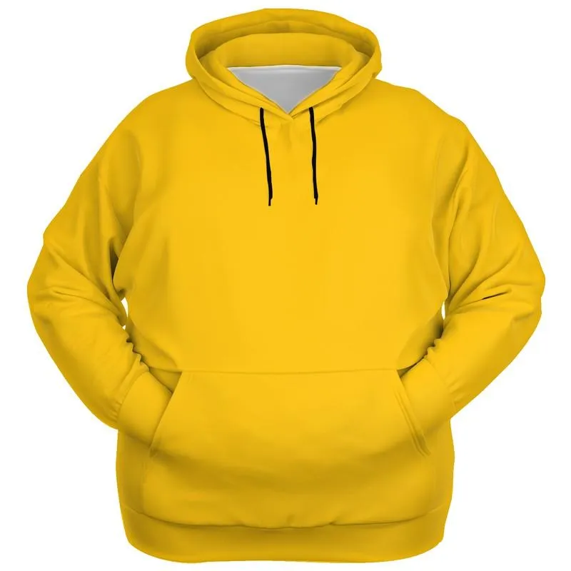 Mustard Yellow Hoodie | Unisex | with PLUS sizes | Bright Pure Orange Yellow | C0M25Y100K0