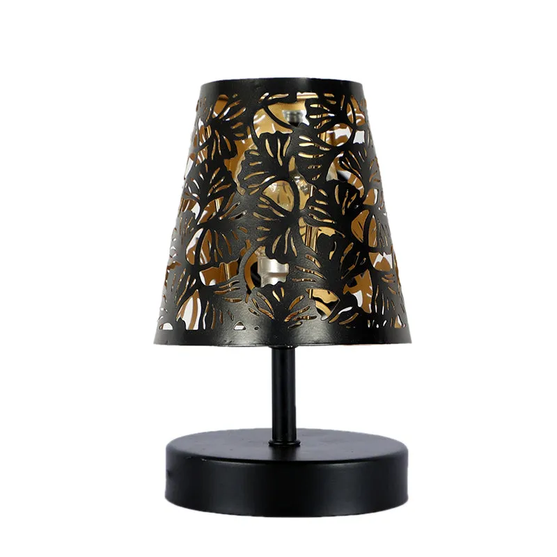Otravo Flora Etched Table Lamp  - Black