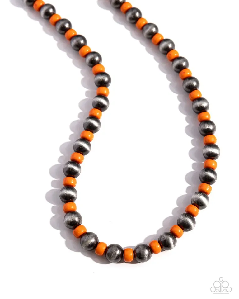 Paparazzi Necklace ~ Contemporary Confidence - Orange