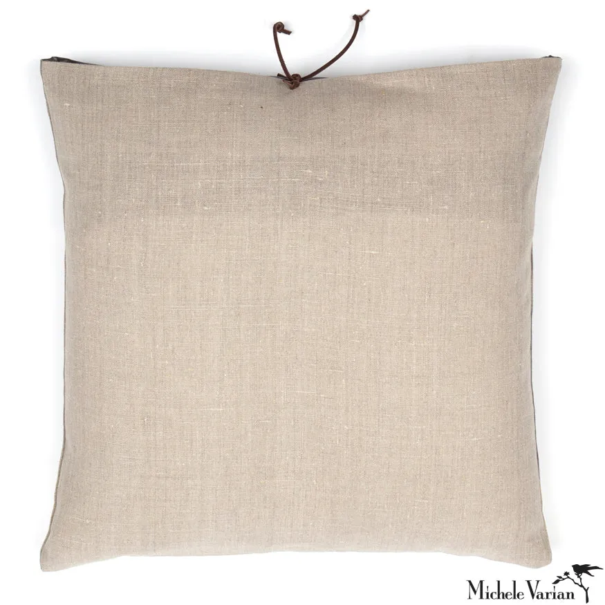 Printed Linen Pillow Cloudy Amber 22x22