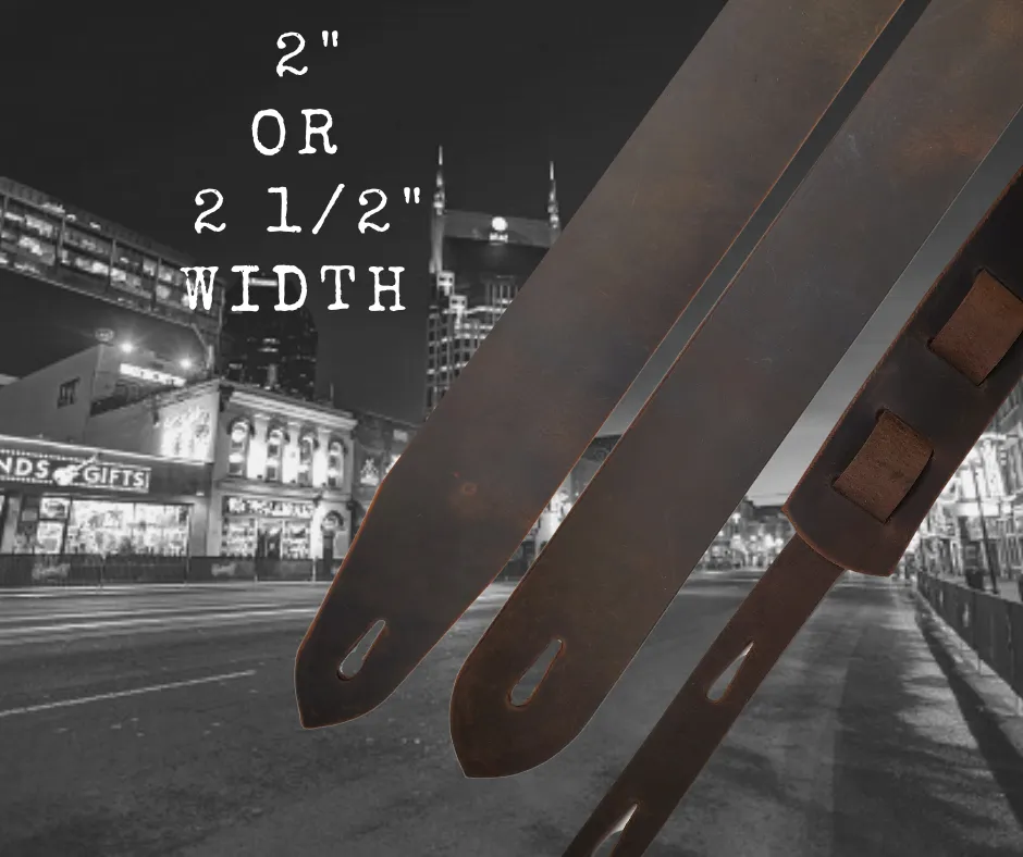 "4th Ave." Leather Guitar Strap