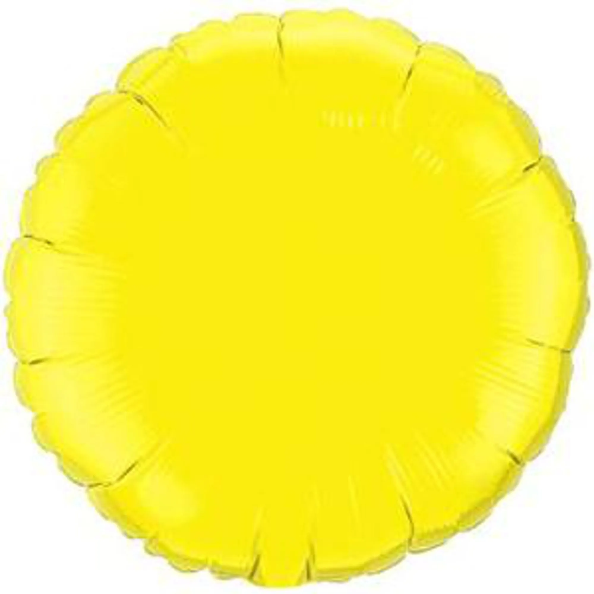 "Yellow 18" Round Mylar Balloon"