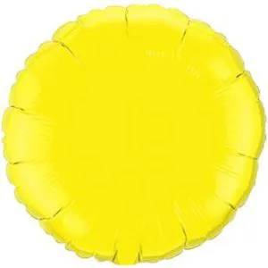 "Yellow 18" Round Mylar Balloon"