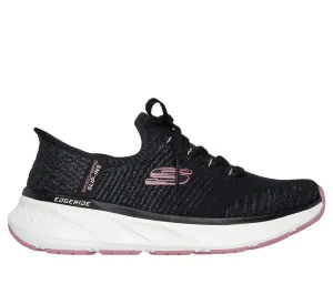 Skechers Ladies Black/Pink Edgeride Impression Slip In Shoes