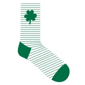 Striped Shamrock Socks