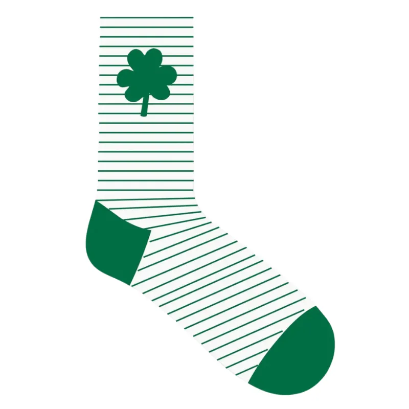Striped Shamrock Socks