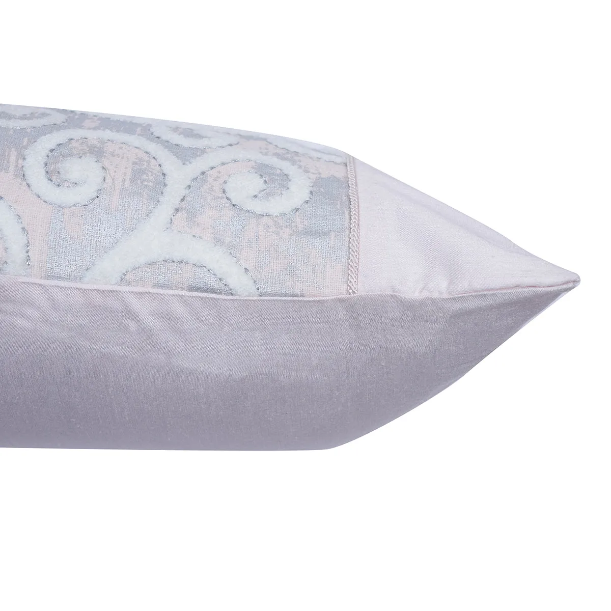 Tranquil Essence Folio Fiction Embroidered Viscose Blend Peach Cushion Cover