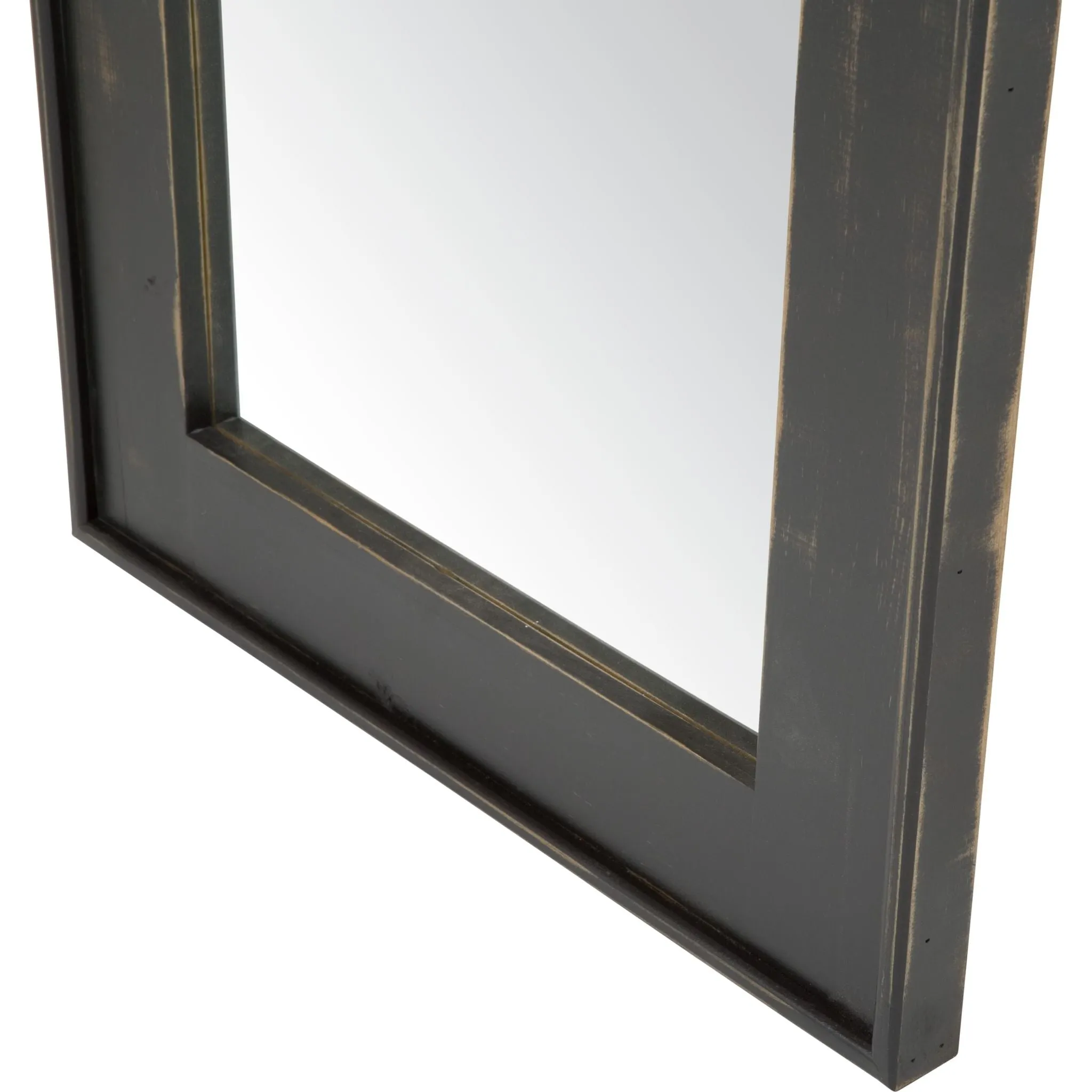 Wide Frame Floor Mirror - Black