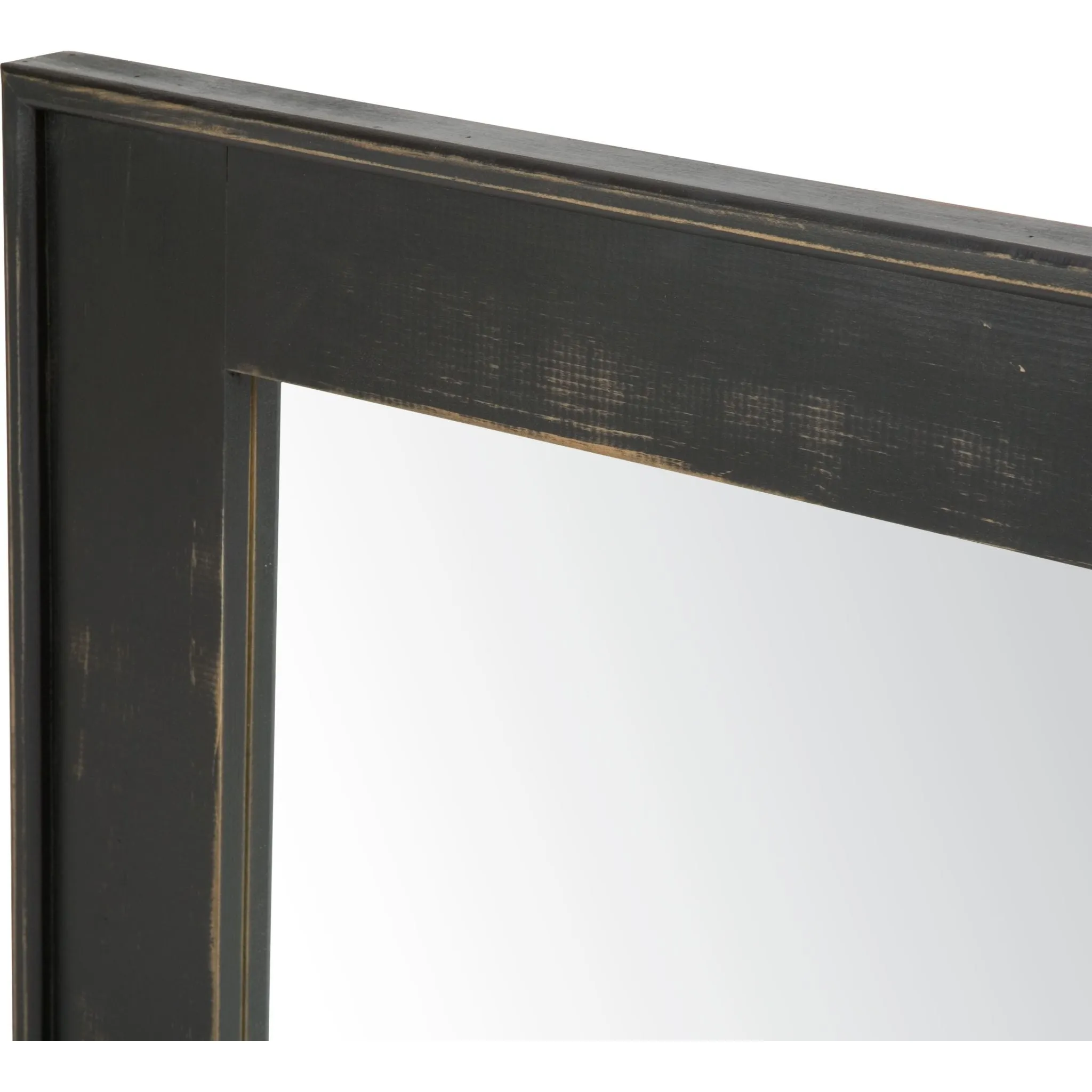 Wide Frame Floor Mirror - Black