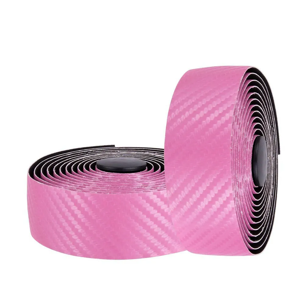 ZTTO Professional Road Bike Bicycle Handlebar Carbon Fiber Pattern EVA PU Bar Tape Soft Cycling Damping With 2 Bar Plug