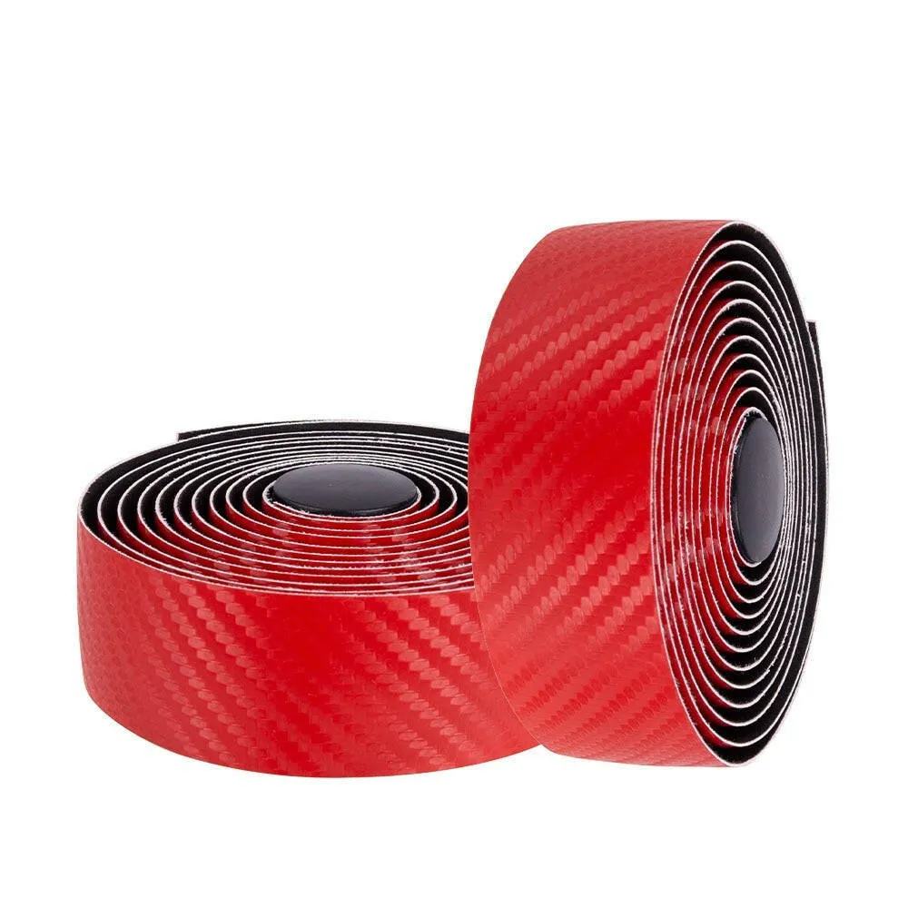ZTTO Professional Road Bike Bicycle Handlebar Carbon Fiber Pattern EVA PU Bar Tape Soft Cycling Damping With 2 Bar Plug
