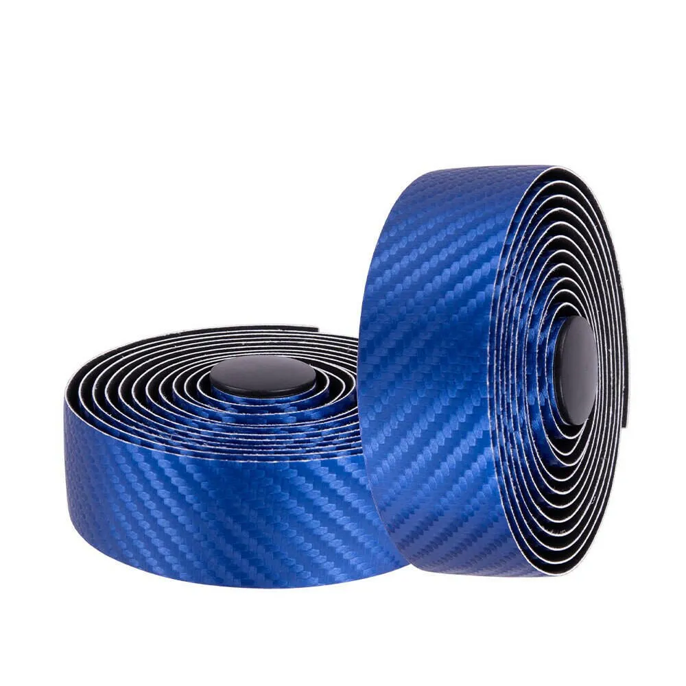 ZTTO Professional Road Bike Bicycle Handlebar Carbon Fiber Pattern EVA PU Bar Tape Soft Cycling Damping With 2 Bar Plug